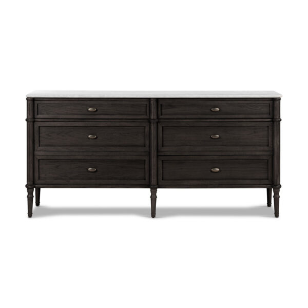 Toulouse Marble Six Drawer Dresser