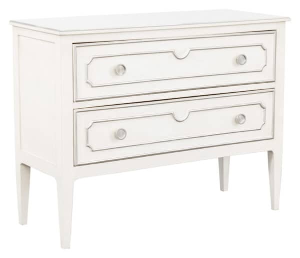 Camille Chest - Linen, Antique Pewter