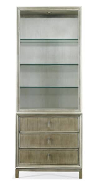 Carl Bookcase with Glass Shelves