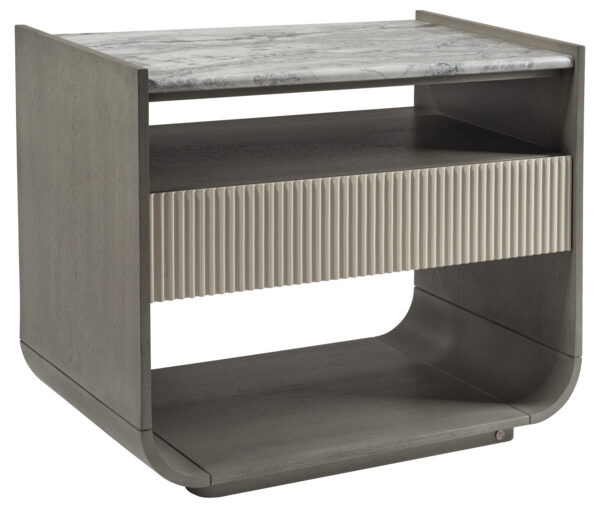 Lua Nightstand with Stone Top