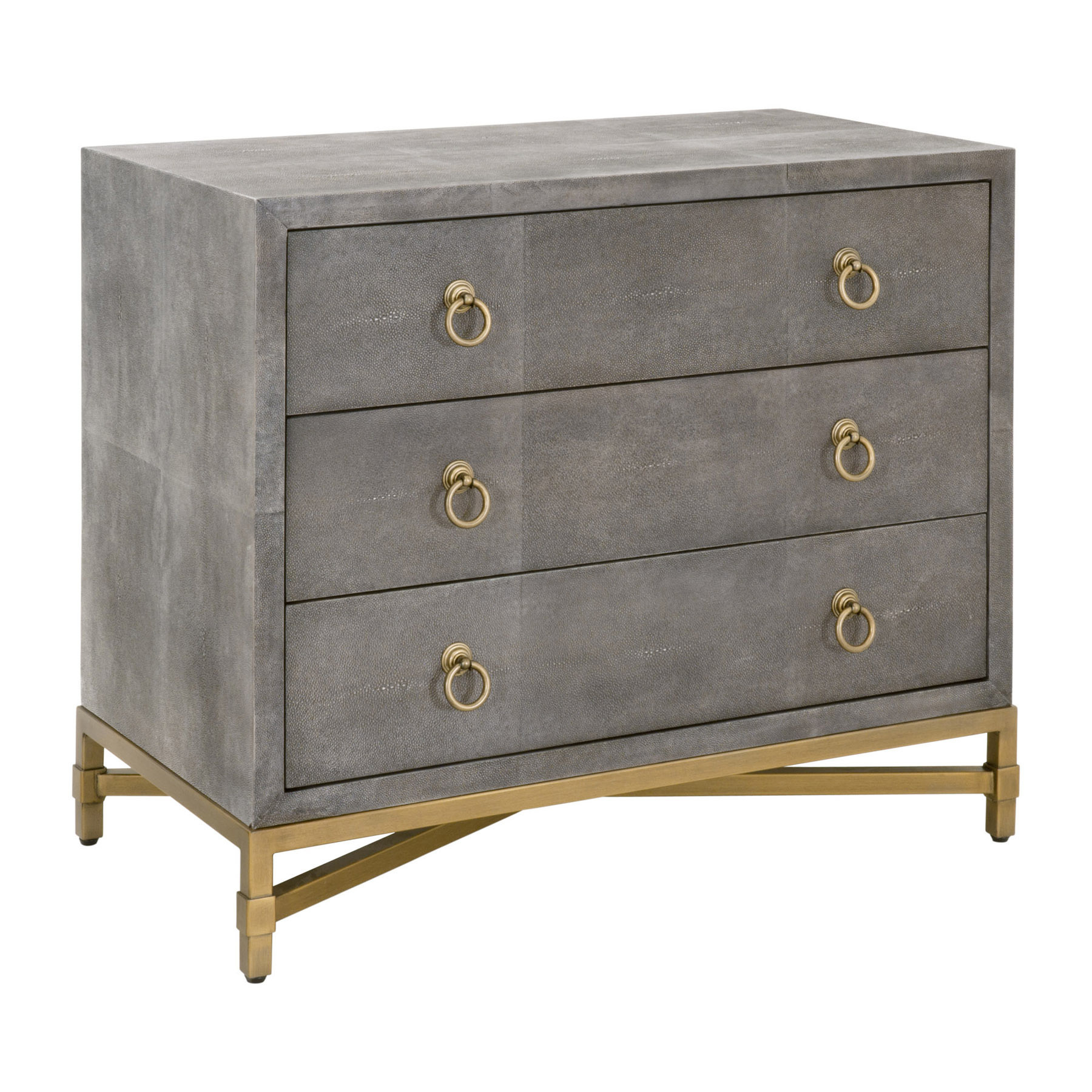 Strand Shagreen Three Drawer Nightstand