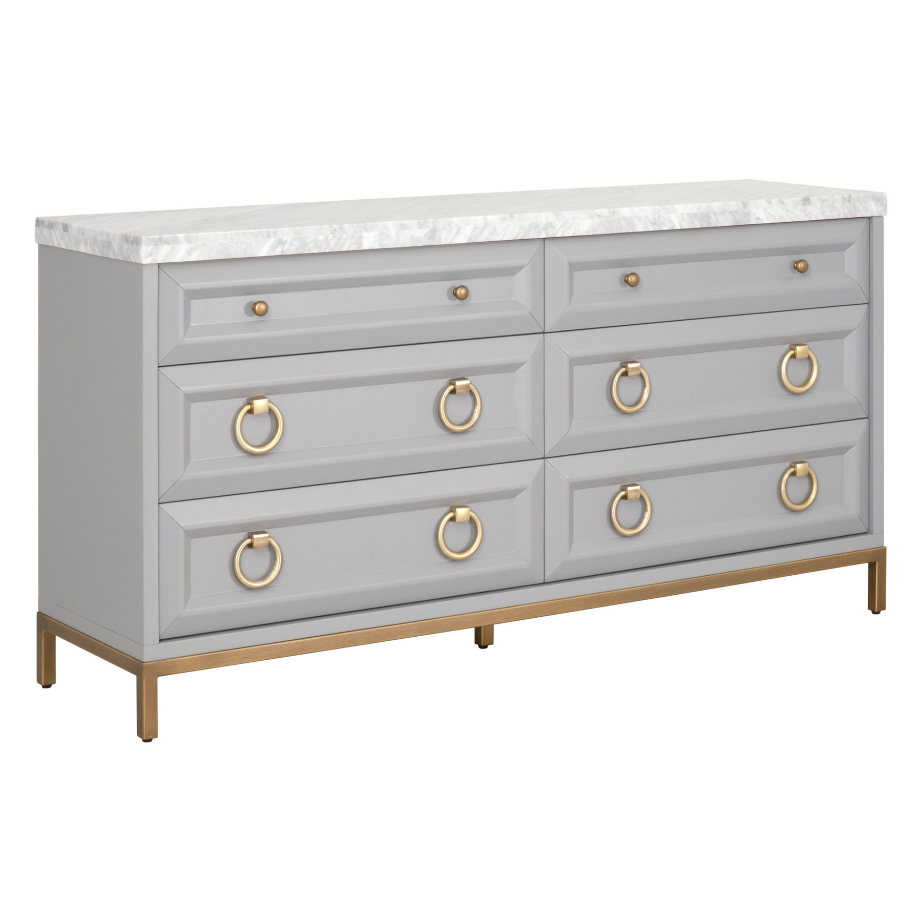 Azure Carrera Six Drawer Double Dresser