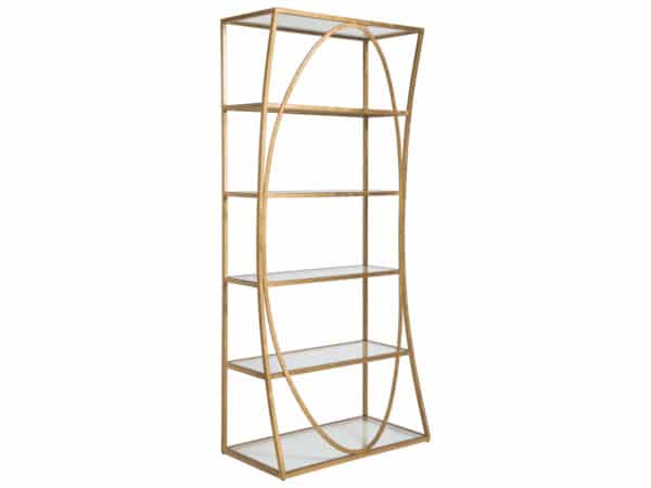 Ellipse Etagere - Gold Leaf