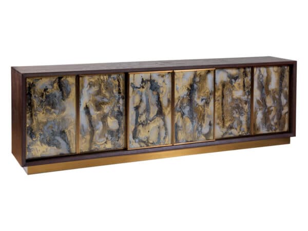 Verbatim Media Console - Dark Brown, Eglomise, Long