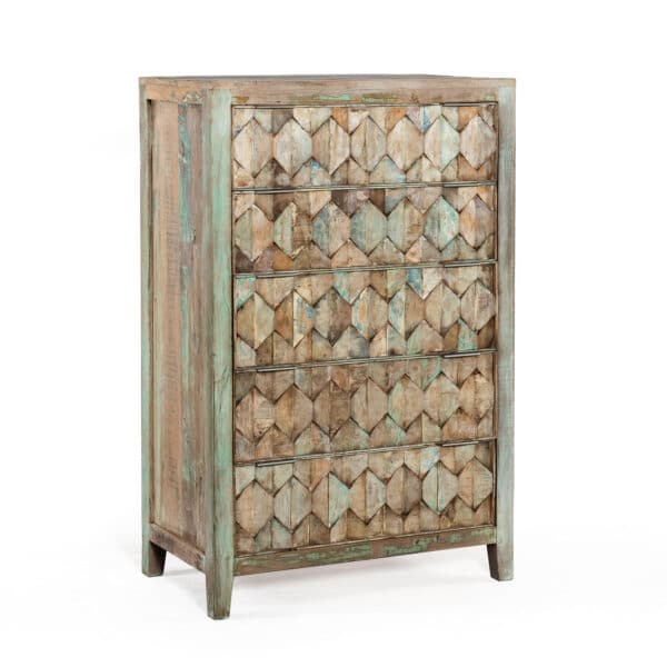 Ibiza Five Drawer Tall Chest