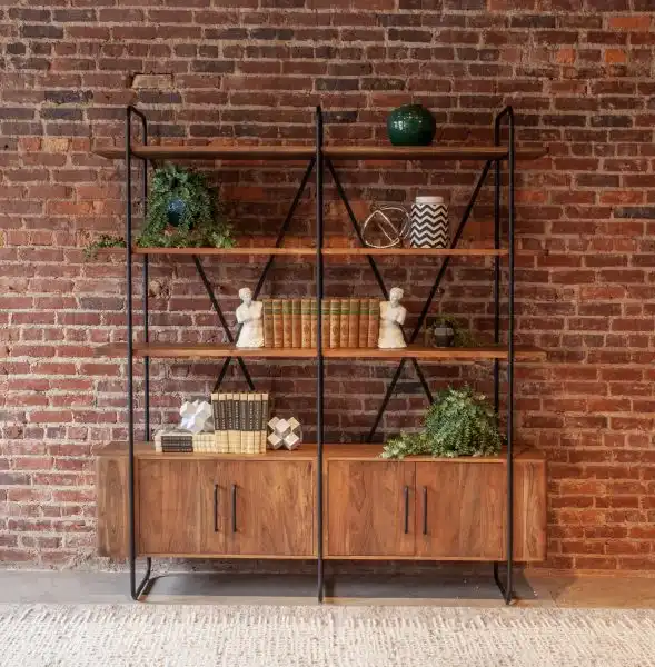 Verbania Acacia Wood Bookshelf
