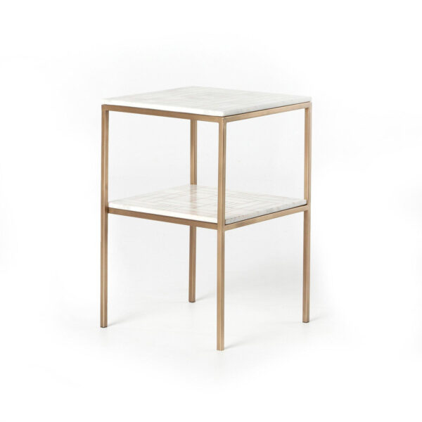 Piet Printed Marble Nightstand