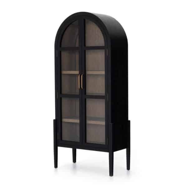 Tolle Cabinet - Drifted Matte Black, Drifted Oak, Antique Brass
