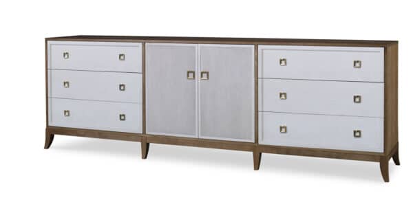 Six Drawer/Two Door Low Credenza