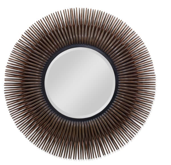 Rattan Burst Mirror