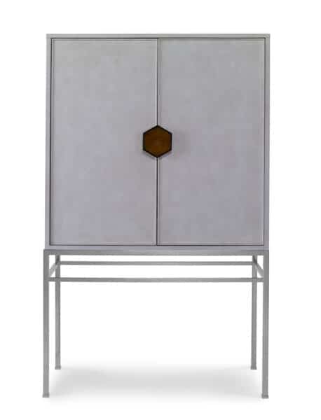 Bar Cabinet with Mirrored Back Panel