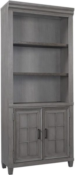 Caraway Door Bookcase - Aged Slate