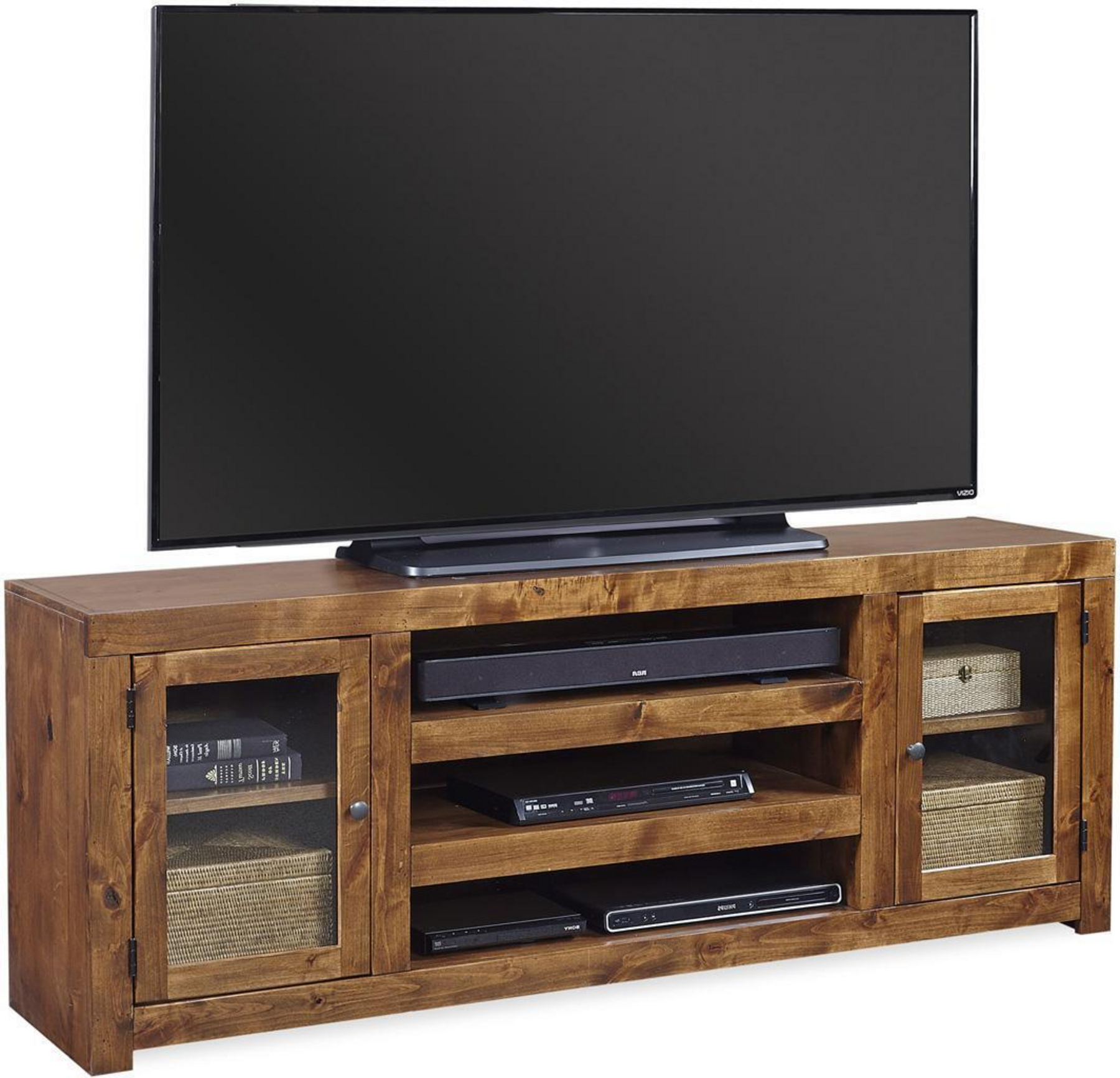 Contemporary Alder Console with Doors