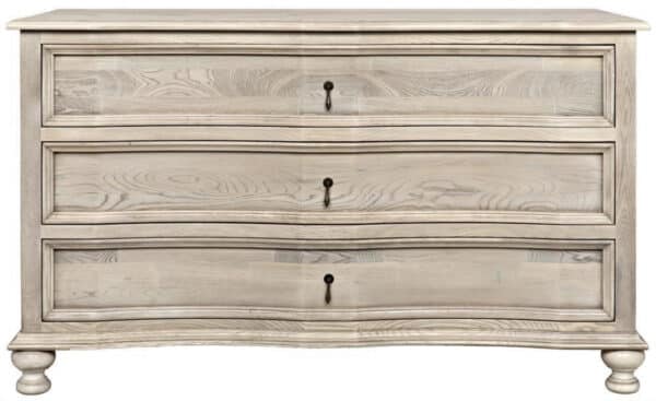 Curved Front Three Drawer Chest