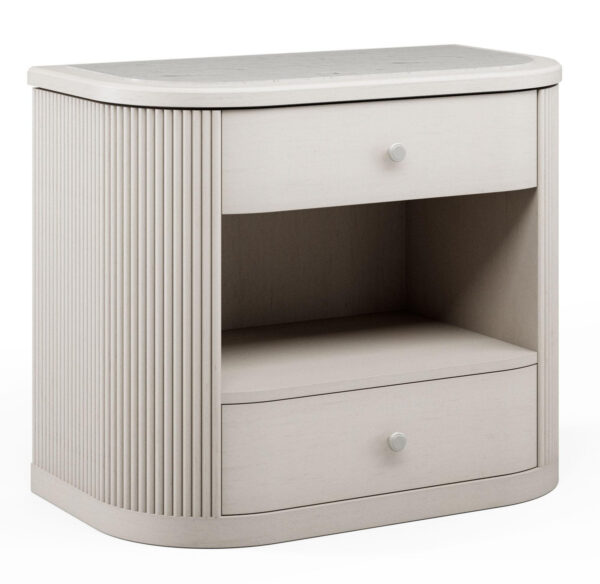 Marcella Nightstand with Stone Top