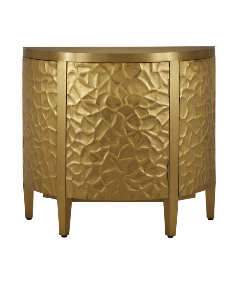 Auden Brass Demi-Lune Cabinet