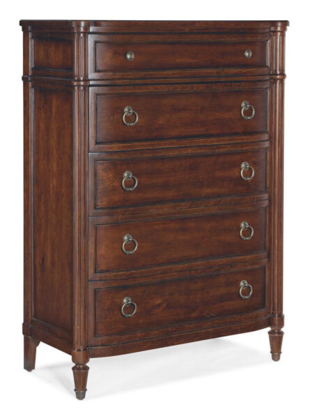 Charleston Five Drawer Chest - Maraschino Cherry