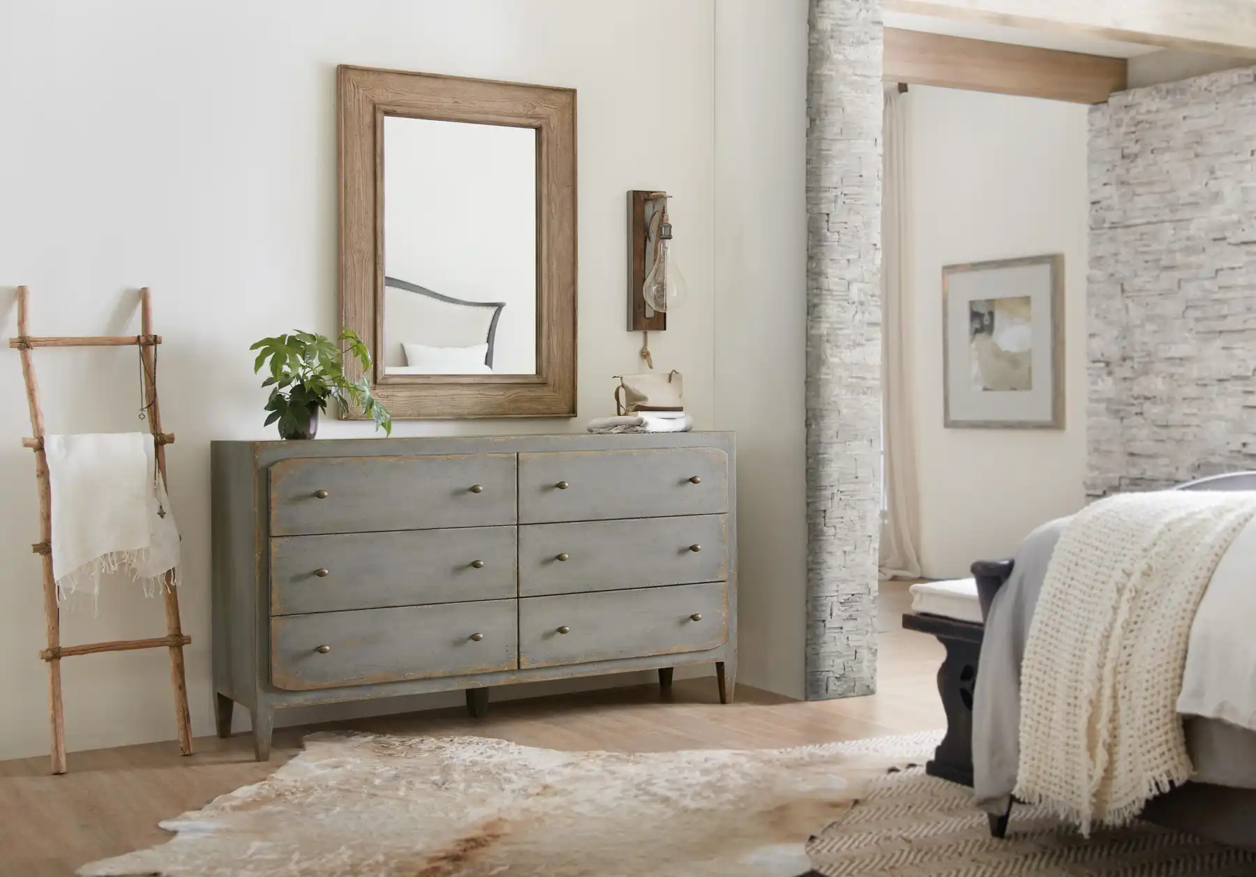 Ciao Bella Six Drawer Dresser - Time Worn Gray