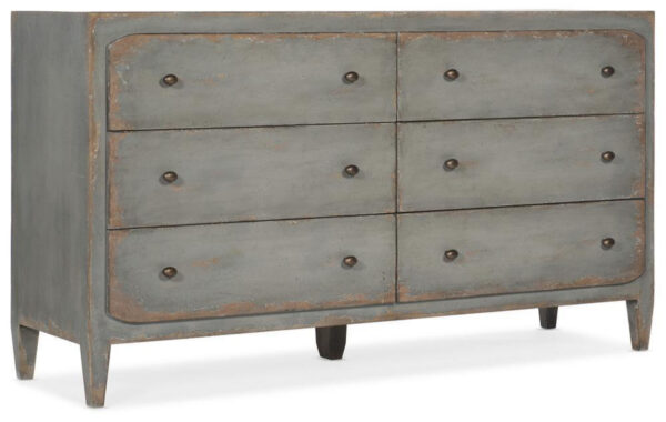 Ciao Bella Six Drawer Dresser - Time Worn Gray