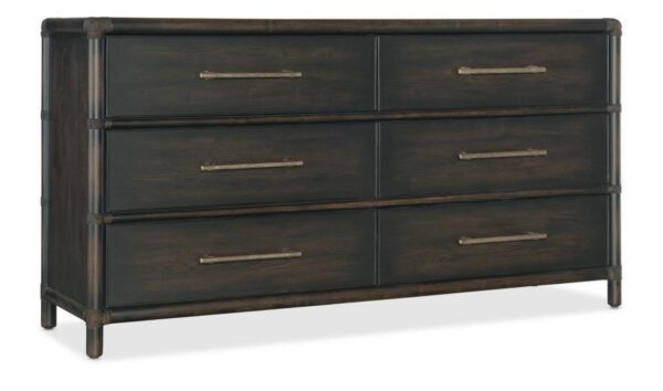 Retreat Pole Rattan Dresser - Black Sand