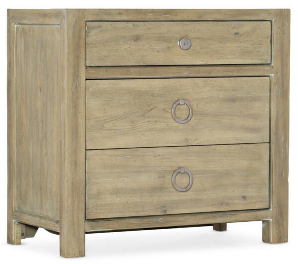 Three Drawer Nightstand - Driftwood