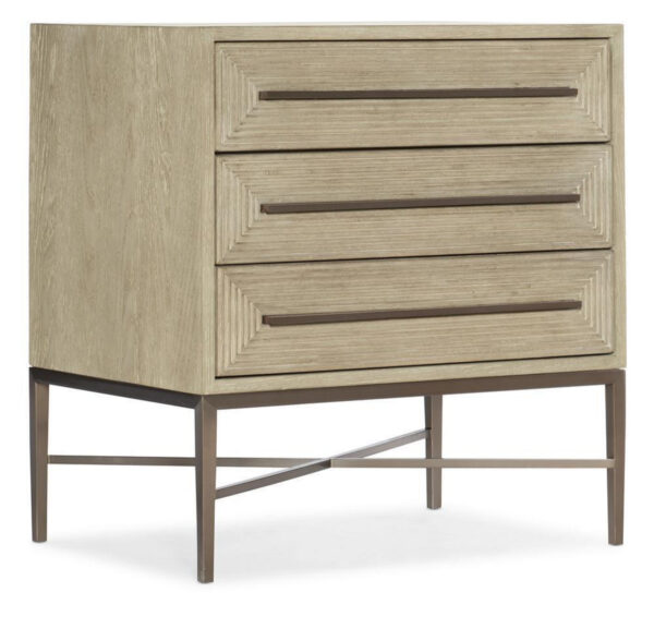 Cascade Three Drawer Nightstand