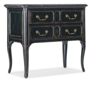 Charleston Two Drawer Nightstand - Black Cherry