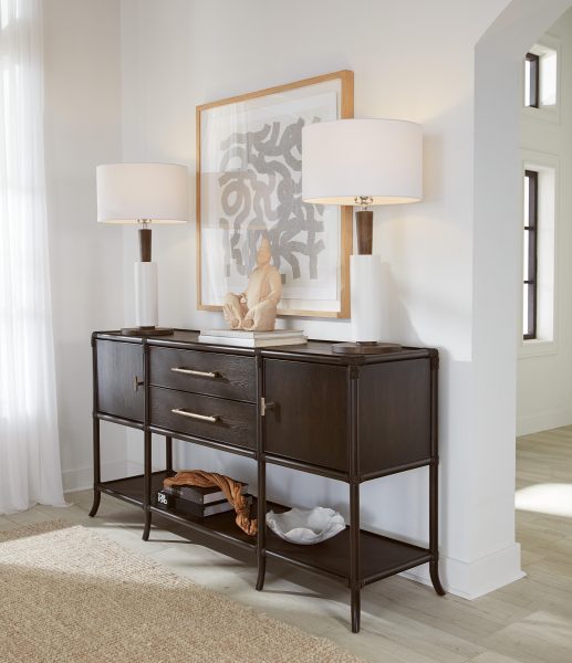 Retreat Pole Rattan Sideboard - Black Sand