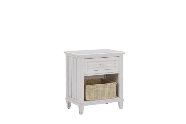 Cane Bay One Drawer Nightstand with Basket and USB