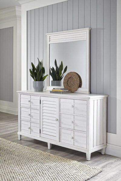 Cane Bay Louvered Landscape Mirror