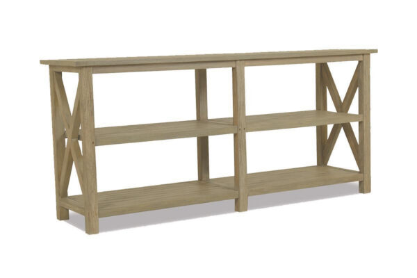 Coastal Teak "X" Console Table