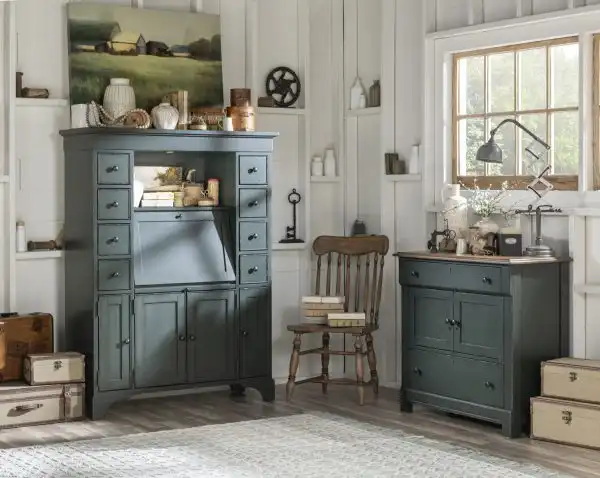 Vintage Market Secretary Cabinet
