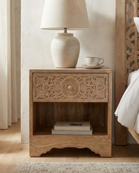 Taj Nightstand with Plinth Base