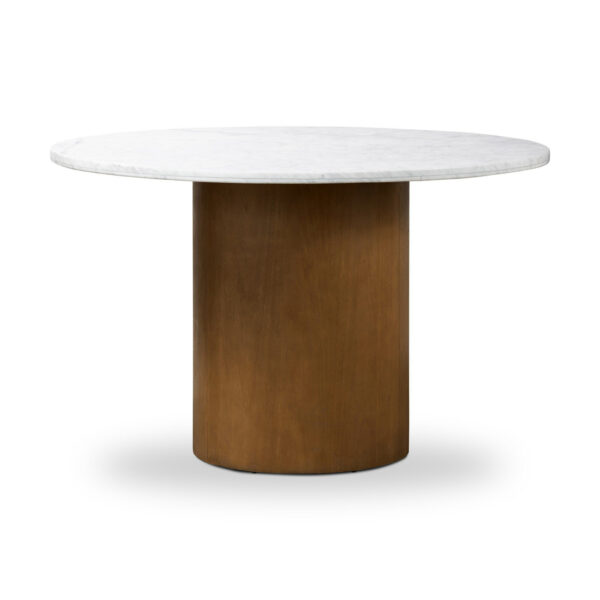 Pilo Dining Table - Italian White, Dark Parawood
