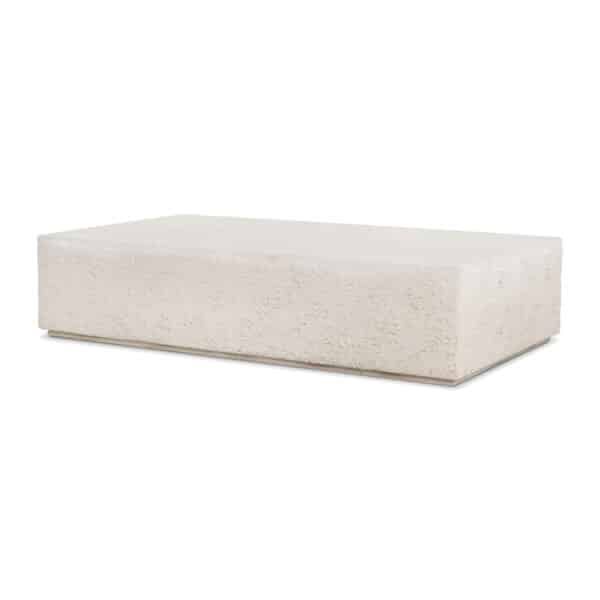 Otero Outdoor Rectangular Coffee Table - Matte Stone, Blanc Stone