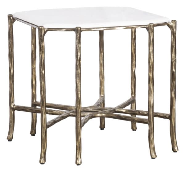 Monier End Table - Antique Gold