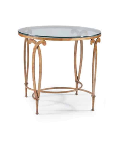 Fleur-de-Lis Round Lamp Table