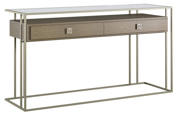 Bolero Console Table with Glass Top