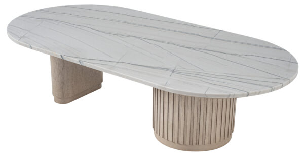 Gem Cocktail Table with Stone Top