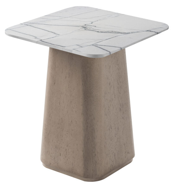 Galapagos End Table with Stone Top