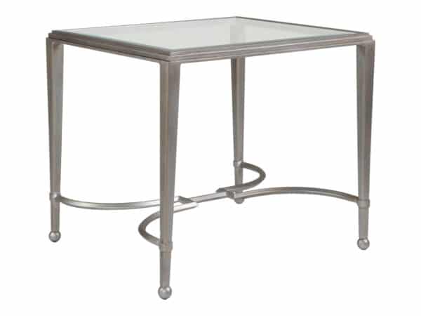 Sangiovese End Table - Rectangle, Argento