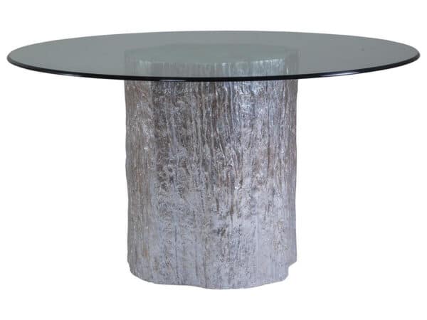 Trunk Segment Dining Table - Silver Leaf