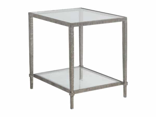 Claret End Table - Silver Leaf