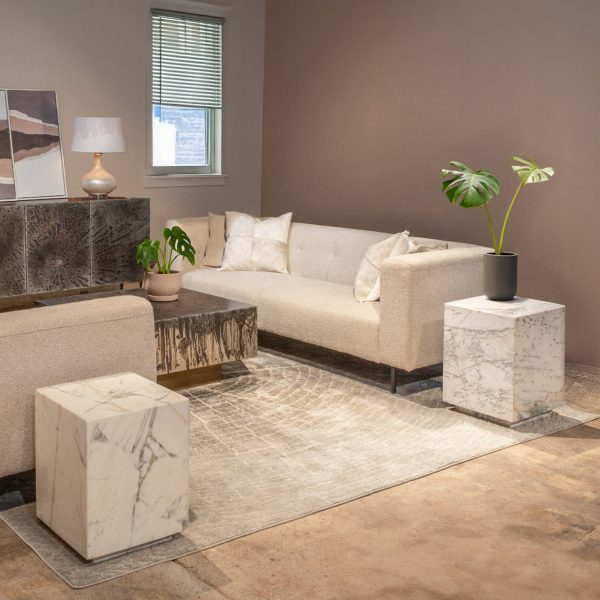 Nile Marble Drum Side Table