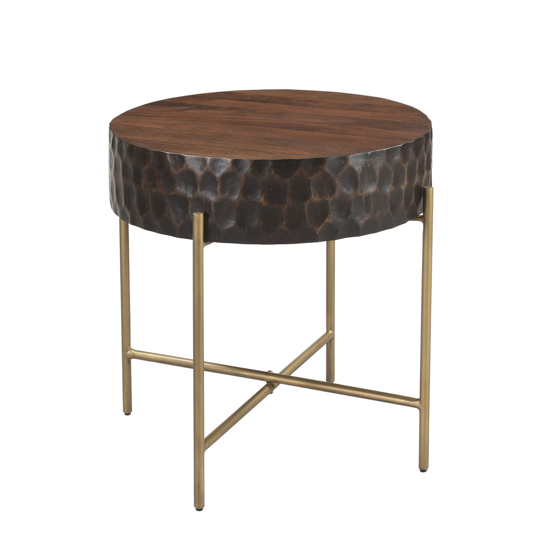Santa Cruz Two Toned Round Side Table