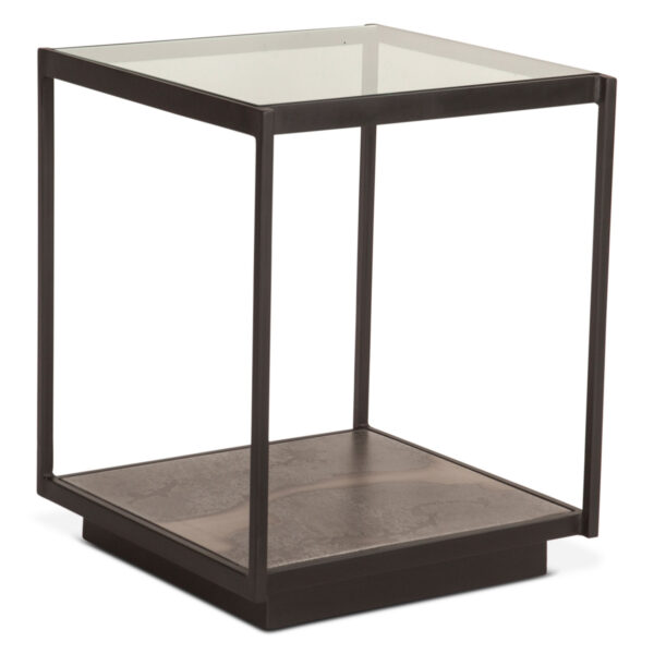 Moab Side Table with Glass Top