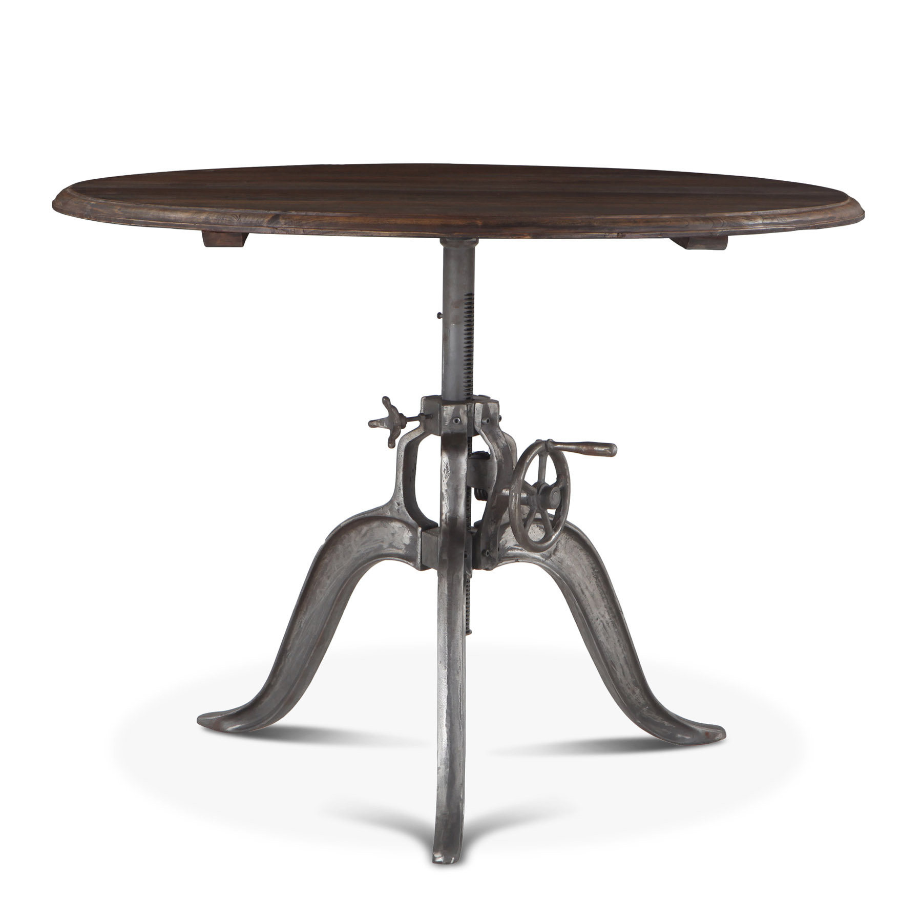 Industrial Loft Adjustable Round Dining Table