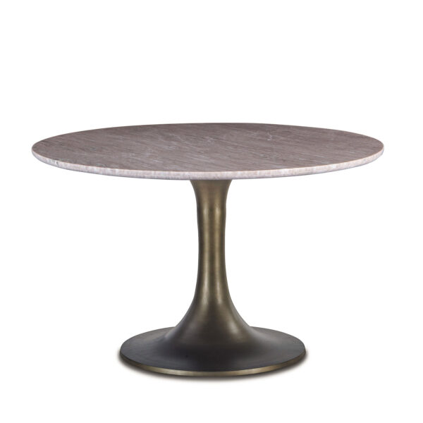 Palm Spring Marble Dining Table with Gold Base