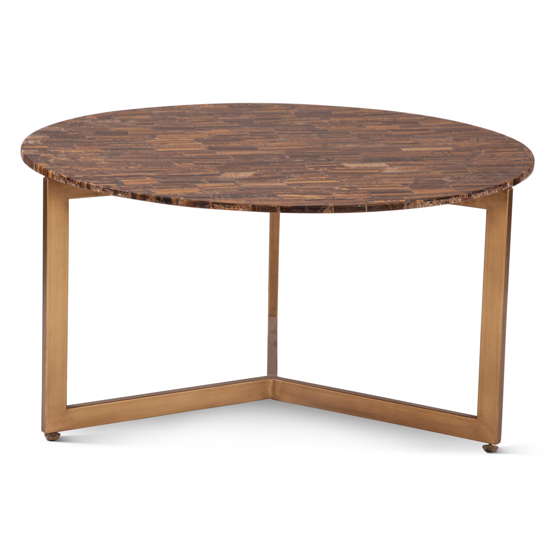Calico Coffee Table with Iron Base