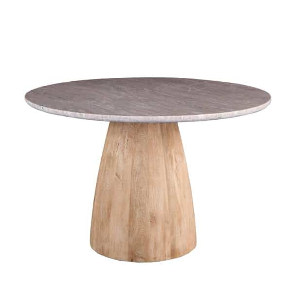 Taupe Marble Round Dining Table